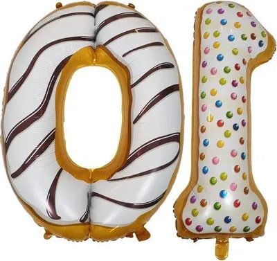 Obrázok produktu pre Narodeninová dekorácia XL – roztomilý balónik v tvare donutu, veľkosť 10 rokov