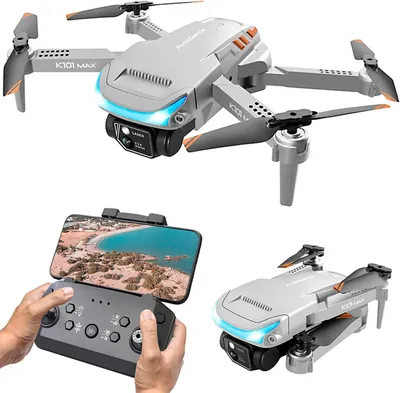 Produktbild von (stříbrná) FPV dron Skládací kvadrokoptéra Kamera Vyhýbání se překážkám s HD 2K kamerou 2 baterie