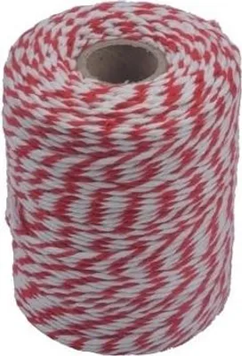 Obrázek produktu pro Bavlněný provázek bílý a červený 250g