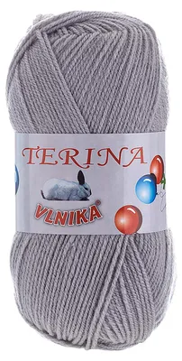 100g Terina Strickgarn Häkelgarn Wolle Acrylwolle pflegeleicht Farbwahl mausgrau