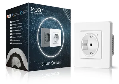 Obrázek produktu pro Moes Zigbee EU zásuvka 16A s měřením spotřeby