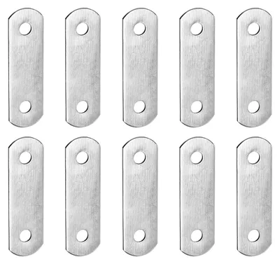 Klemmplatte 30x8x0,8 mm, Edelstahl, 10 Stück, silber
