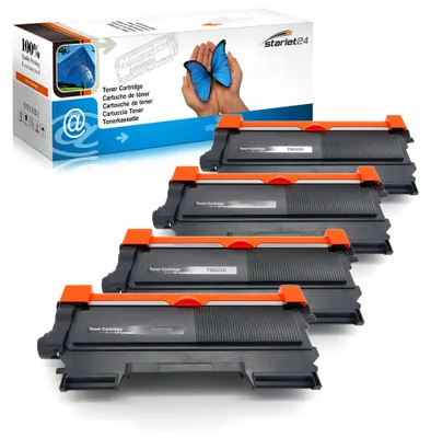 Immagine prodotto di 4 cartucce toner compatibili con le serie DCP, MFC e FAX, con una resa di 2600 pagine