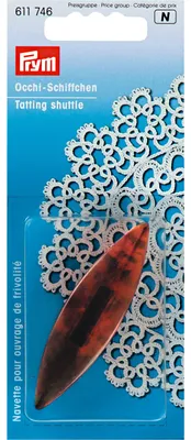 Tatting-Schiffchen 65 mm, Schildkröten-Design, 1 Stück