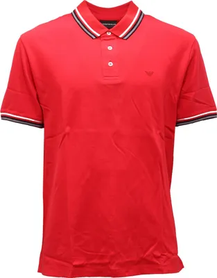 Obrázok produktu pre 3573AG EMPORIO ARMANI červená bavlnená polokošeľa pánska