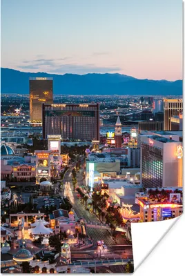 Produktbild von MuchoWow® Poster Las Vegas - Strip - Abend 20x30 cm - Papierdruck