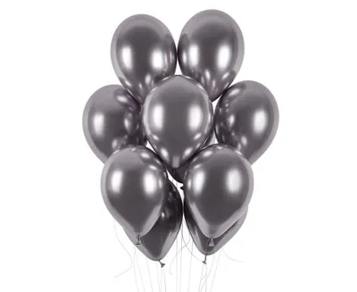 Zdjęcie produktu dla Balony chromowane Grafitowe, GB120, 33 cm, 50 szt.