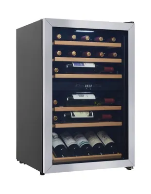Produktbild von CAVIN Freistehender Weinkühlschrank - Polar Collection 52 | 2 Temperaturzonen | zwei Zonen | 4 bis 22°C | Kompressor | Holzregalböden | UV-Glastür