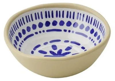 Melaminschale FLORYN, blau/weiß-beige, Ø 8 cm, 50 ml