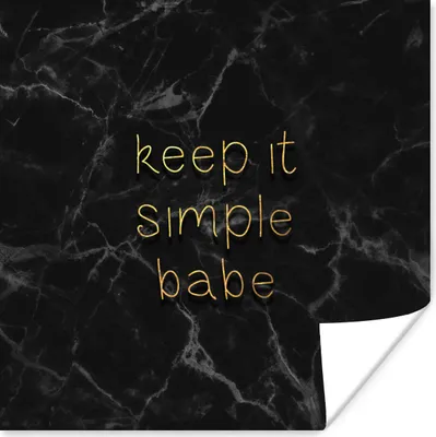 Produktbild von MuchoWow® Poster Zitate - Sprichwörter - Gold - Marmor 100x100 cm - Babyzimmer