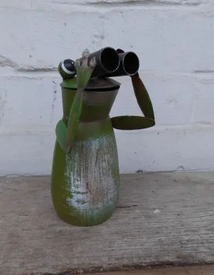 Produktbild von Zaunfigur Zaunhocker Gartendeko witziger Frosch m. Fernglas 16cm