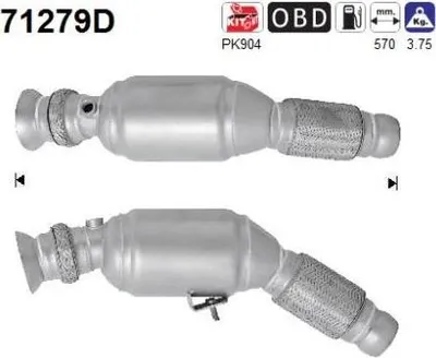 Produktbild von AS Katalysator Kat passend für MERCEDES-BENZ VIANO (W639) Euro 5 71279D