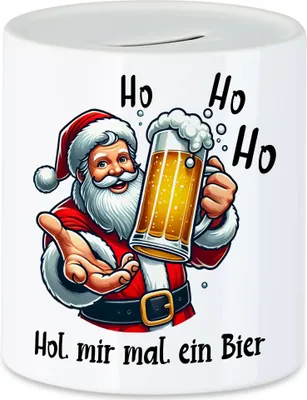 Produktbild von Ho Ho Hol mir mal ein Bier Spardose Ugly Christmas Spruch Weihnachten