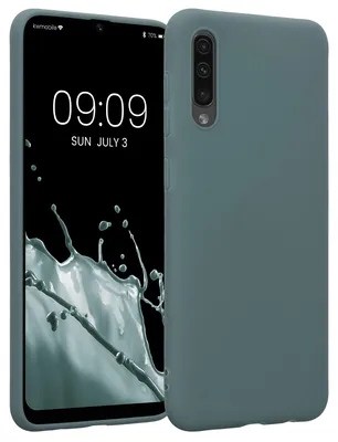 Produktbild von kwmobile Handyhülle für Samsung Galaxy A50 Hülle - TPU Case - Kabelloses Laden - Schutzhülle Cover in Blaugrün