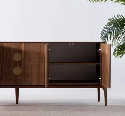 Immagine prodotto di Cassettiera moderna con specchio Credenza minimalista Credenza per sala da pranzo