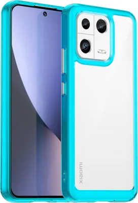 Produktbild von Xiaomi 13 Hülle, Klar Rückseite Stoßfeste TPU Silikon Bumper Schutzhülle für Xiaomi 13 Hellblau