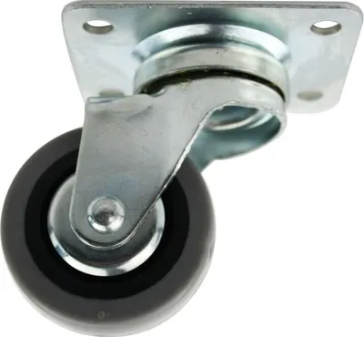 Produktbild von Möbelrolle Transportrolle aus Metall mit Anschraubplatte Rolle aus Gummi Ø50mm