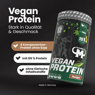 Produktbild von Mammut Nutrition - Vegan Protein - 460 g Dose, 1 x 460 g Dose, Geschmack: Nougat