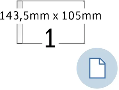 Immagine prodotto di HERMA Etichette universali DATAPRINT 145,5 x 105 mm bianco 2.000 etichette