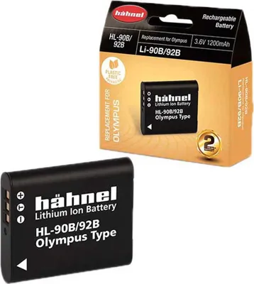 Image de Hahnel HL-90B/92B, Olympus, 1200 mAh, 3,6 V, lithium-ion (Li-ion)