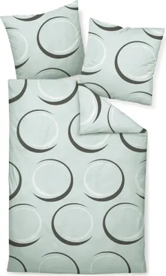 Produktbild von Janine Design Mako-Satin Bettwäsche-Garnitur J. D. 87083 Farbe dampfsilber Größe 240x220 +2x80x80cm