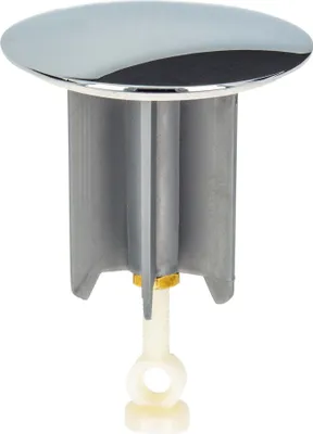 Produktbild von tecuro Exzenterstopfen, hochglanzverchromt, Ø 64 mm, Universal, Messing/Kunststoff, mit höhenverstellbarer Ösenschraube (diebstahlsicher) und Kontermutter, für Ablauflöcher > Ø 36,5 mm, passend für Zugstangen-Ablaufgarnituren, ca. 56 mm Länge
