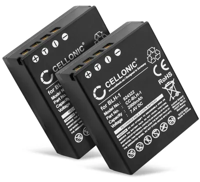 Image de CELLONIC 2x Batterie compatible avec Olympus OM-D E-M1 Mark II, BLH-1 – 2x Batterie 2000mAh