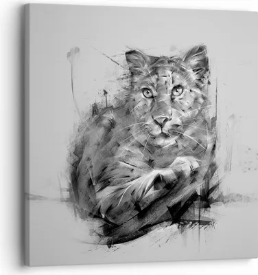 Produktbild von Bild auf Leinwand - Leinwandbild - Tier Abstraktion - 30x30cm - Wand Bild - Wanddeko - Wandbilder - Leinwanddruck - Bilder - Kunstdruck - Wanddekoration - Leinwand bilder - Wandkunst - AC30x30-3850