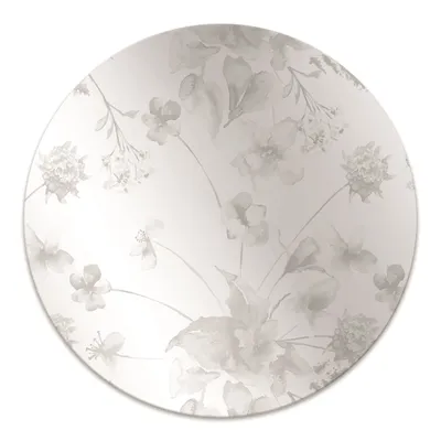 Produktbild von Rundmatte - Stuhlunterlage Bürostuhlunterlage - Rund Ø 100 cm - Bodenmatte - Fußmatte - Graue Blumen