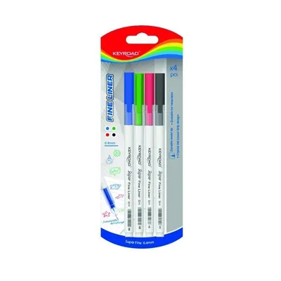 Produktbild von Sada linerov KEYROAD Fine 0,4 mm, 4 ks, mix farieb