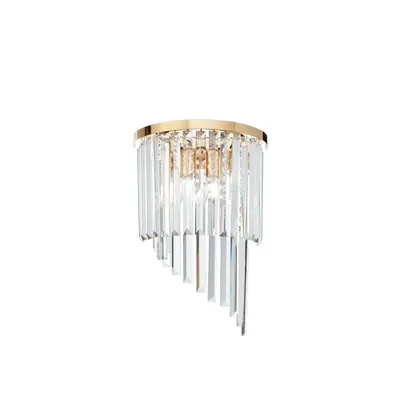 Image de Ideal Lux Applique Carlton 3-flg. transparent or, transparent 213491