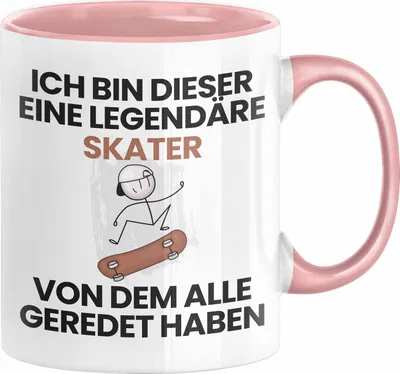 Produktbild von Skater Geschenk Tasse Lustige Geschenkidee Geburtstag für Skater Ich Bin Dieser Legendäre Skater Von Dem Alle Geredet Haben Kaffee-Becher (Rosa)