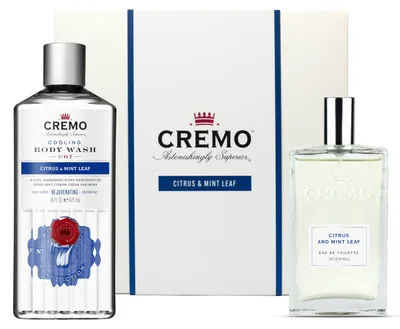 Produktbild von CREMO CITRUS & MINT LEAF Geschenk Set für Männer - Eau de toilette 100ml + Gel D