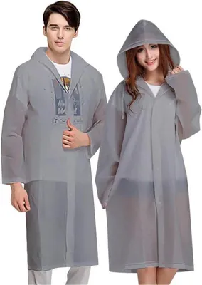 Immagine prodotto di Set di 2 giacche impermeabili - Poncho antipioggia per adulti con cappuccio e maniche - Poncho antipioggia riutilizzabile per campeggio, emergenze e viaggi