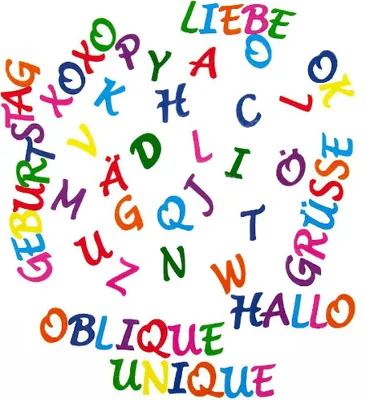 Produktbild von Oblique Unique ABC Alphabet Buchstaben Sticker Aufkleber Set zum Basteln Spielen Bekleben von Einladungen - bunt