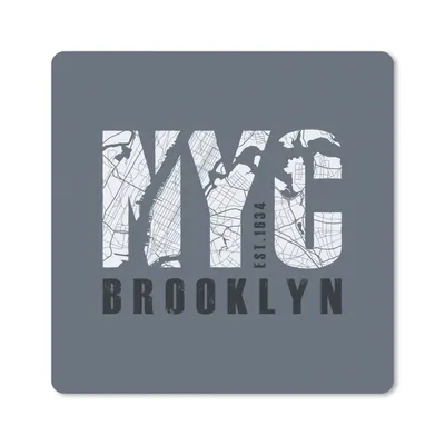 Produktbild von MuchoWow® Mauspad Mousepad New York - Blau - NYC 30x30 cm - Mousepads - Maus Mat - Pad - Mausunterlage - Gaming