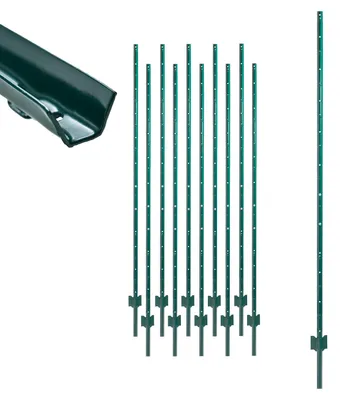 Produktbild von TRUTZHOLM 10x U-Profil Zaunpfosten 192 cm Stahl pulverbeschichtet