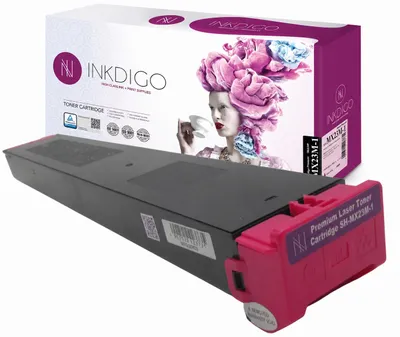 Produktbild von Inkdigo Toner MX23GTMA für Sharp MX2010U, MX2310F, MX2310N, MX2310U – Magenta, 10000 Seiten,, KI-generiertes Bild