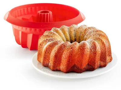 Produktbild von Lékué 881305, Savarin-Form, Rund, 2,4 l, -60 °C, 220 °C, Rot
