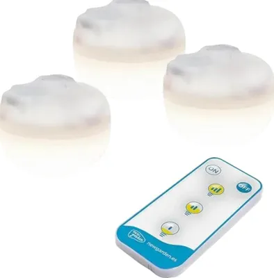 Image de NewGarden BOMBILLA MINI CHERRY LED Mini hémisphère lumineux, pack de 3, batterie, USB, extérieur, dimmable IP54