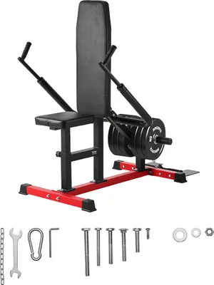 Image de VEVOR Machine à dips en position assise Machine de presse pour triceps et biceps (charge maximale 204 kg) avec barre de câble, siège et dossier réglables, appareil d'entraînement