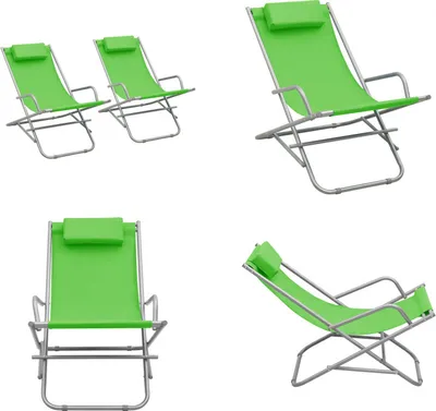 Zdjęcie produktu dla vidaXL Fotele bujane 2 szt. stalowy zielony - Fotel bujany - Fotele bujane - Krzesło pokładowe - Krzesła pokładowe