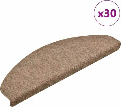 Obrázek produktu pro Schodové rohože samolepicí 30 ks 65 x 21 x 4 cm béžové, půlkulaté, velké