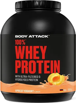 Produktbild von Body Attack 100% Whey- 2 kg Apricot Joghurt