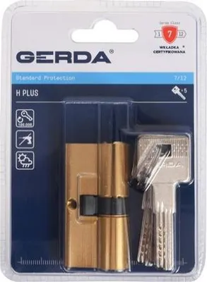 Produktbild von Profilzylinder Gerda H Plus 30/35 Messing Blister