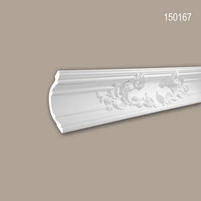 Produktbild von PROFHOME 150167 Eckleiste aus Polyurethan Deckenleiste Stuckleiste 2 m