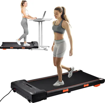 Image de Tapis de course de bureau - Walking Pad - Vitesse : 1 à 8 km/h - Écran LED - Application Bluetooth et télécommande - Inclinaison réglable - Capacité de charge : 120 kg