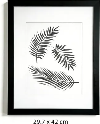 Produktbild von Bilderrahmen Fotorahmen A3 29.7x42cm Holzrahmen Wandmontage für Fotos Dokumente