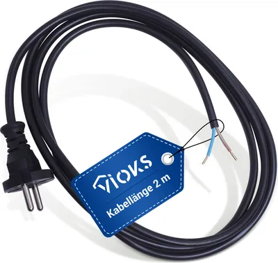 Produktbild von Anschlusskabel 2 m Konturenstecker auf Aderendhülsen Kabel für Haartrockner