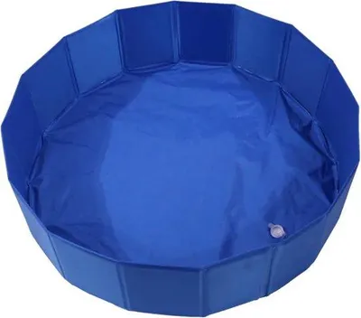 Immagine prodotto di Vasca da bagno per cani - grande - Vasca da bagno per cani per bambini - PVC - per cani grandi e piccoli - pieghevole - Vasca per l'acqua - Vasca da bagno - Serbatoio per l'acqua per cani - 80 x 20 cm - blu
